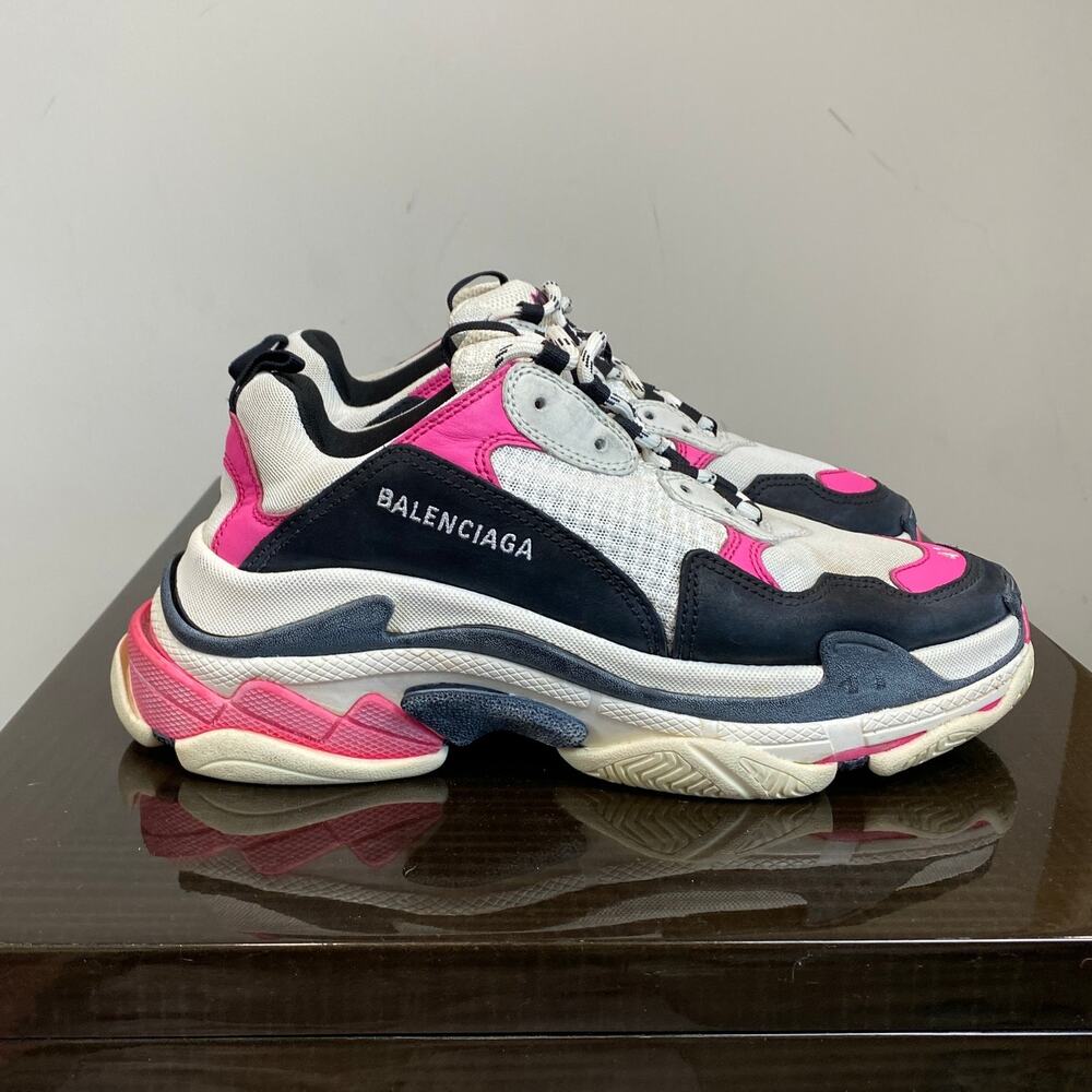 Balenciaga Triple S Bicolor Purple Trainers Chunky Sneakers Women's 41 US 11 - Picture 3 of 12